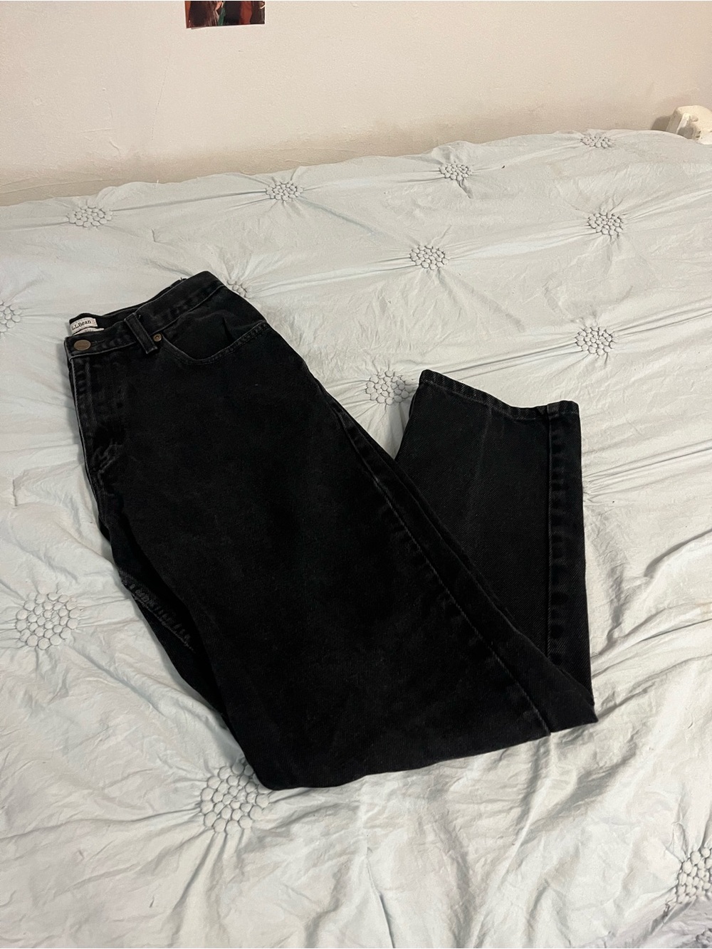Black Relaxed Fit Straight Leg Women's Jeans